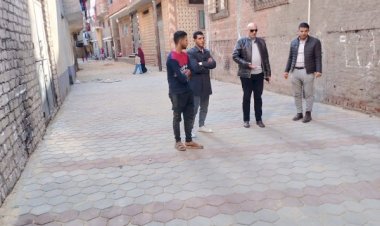 تركيب بلاط إنترلوك بمركزى الحسينية ومشتول السوق فى الشرقية