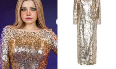 ياسمين الخطيب بفستان سواريه يقترب سعره من 400 ألف جنيه ببوستر برنامجها ورا الشمس