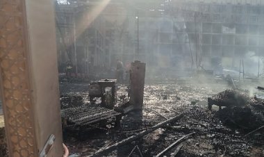 إصابة عامل في حريق مطعم شهير بأسيوط