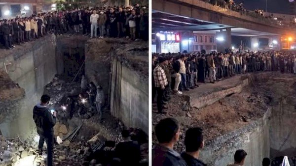 حادث مأساوي.. سقوط ميكروباص في حفرة عميقة بالزاوية الحمراء